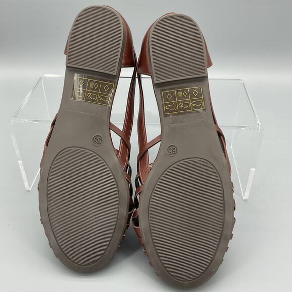 NEW Journee Collection Women’s Ekko Cross Weaved Flats Brown Size 6.5 - Picture 8 of 10